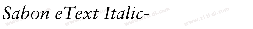 Sabon eText Italic字体转换